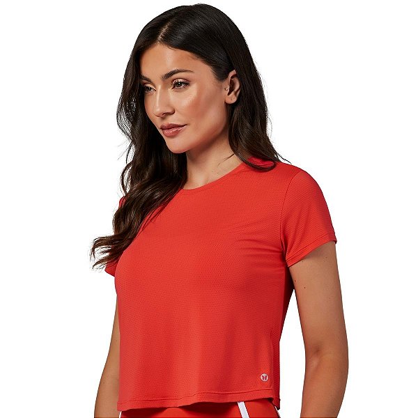 Blusa Manga Curta Dry Fit Move Vermelha VESTEM