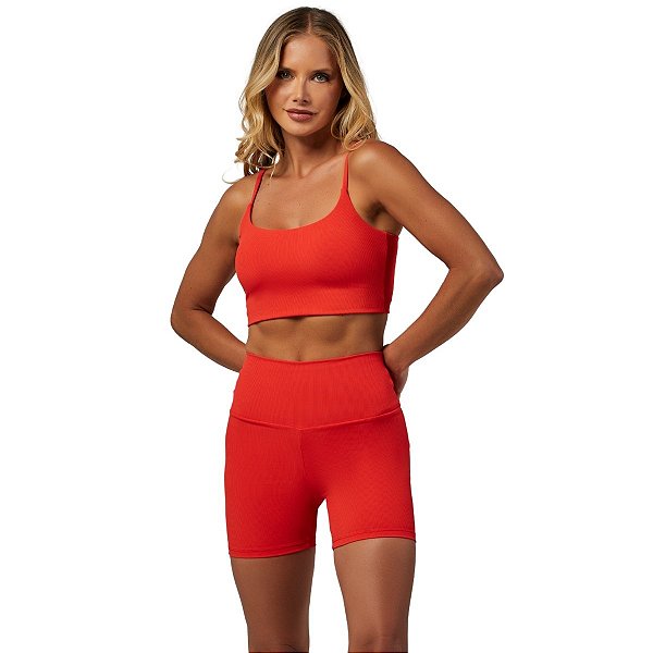 Conjunto Canelado Balance Vermelho Grenadine VESTEM