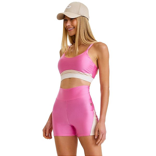 Conjunto Atlanta Elástico Logo Rosa Milkshake CAJUBRASIL