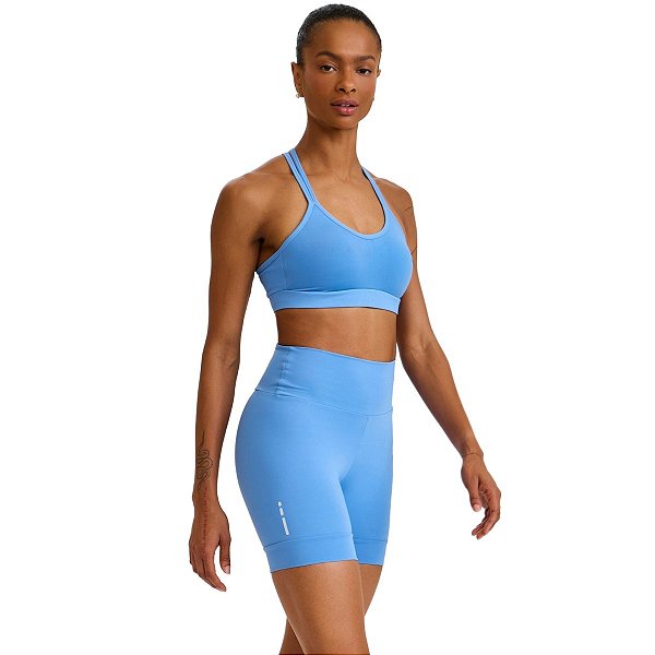 Conjunto Top Bermuda Corrida Pace Pro Azul Celeste CAJUBRASIL