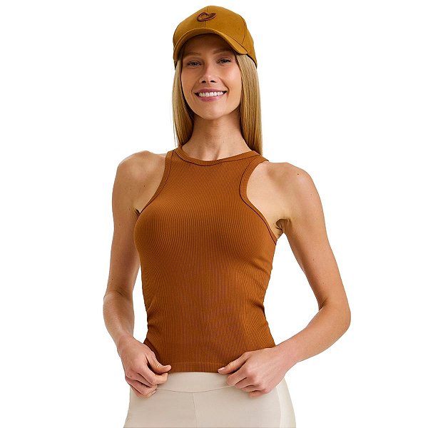 Regata Sem Costura Caramelo CAJUBRASIL