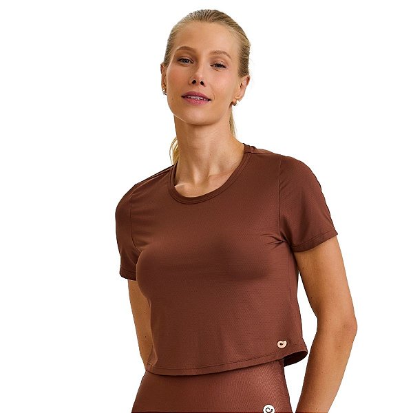 Cropped NT Costas Respiráveis Marrom Capuccino CAJUBRASIL