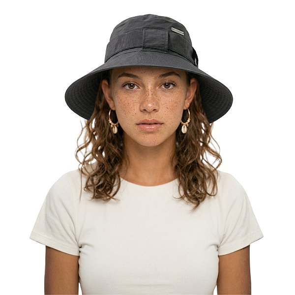 Chapéu UV Proteção Solar Preto BLUEMAN