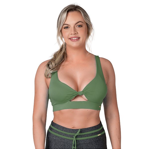 Top Girly com Nózinho Essencial Verde Agave M&C