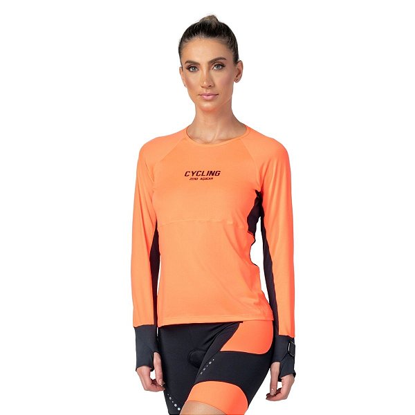 Blusa Manga Longa Cycling Relógio Laranja ZERO AÇUCAR
