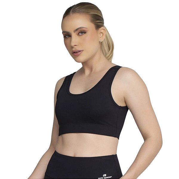 Top Regata Timeless Preto ZERO AÇUCAR