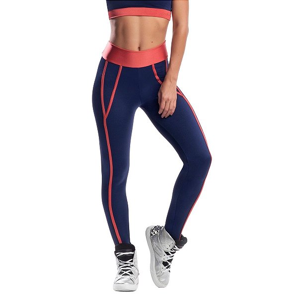 Calça Legging Atlanta Love Story Marinho ZERO AÇUCAR