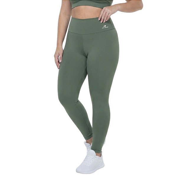 Calça Legging Plus Size Progress Verde Militar ZERO AÇUCAR