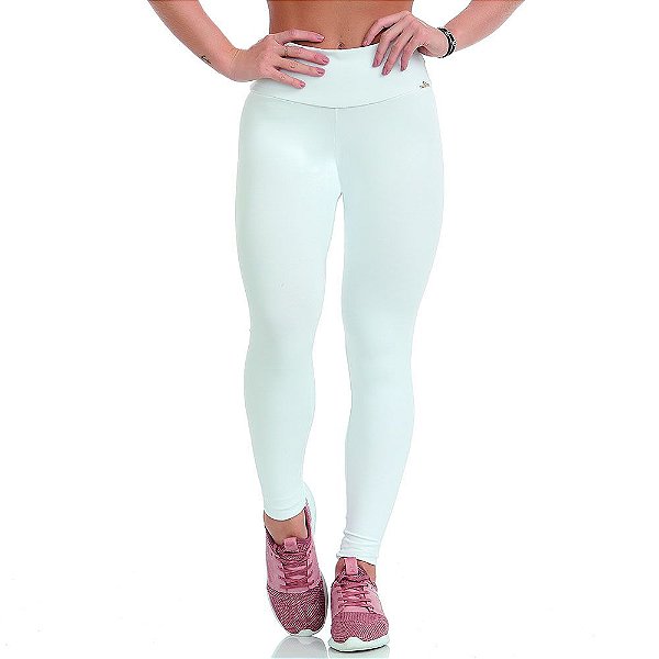 Calça Legging Emana Básica Branca CAJUBRASIL