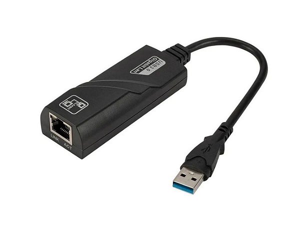 Cabo p/laptop USB 3.0 para Gigabit RJ45 LAN 10/100/1000 Mbps