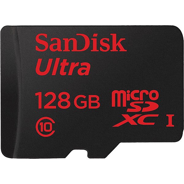 Cartão de Memória MicroSD 128GB Classe 10 A1 80Mbs - Sandisk