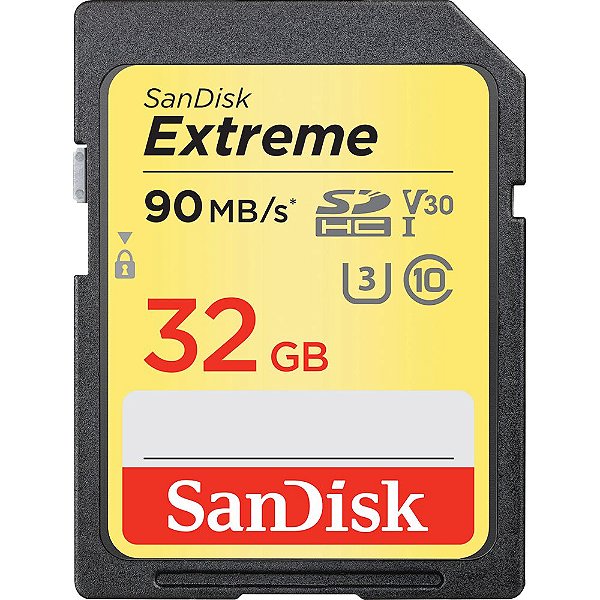 Cartão de Memória Extreme 32GB SDHC 90Mb/s UHS-I - Sandisk