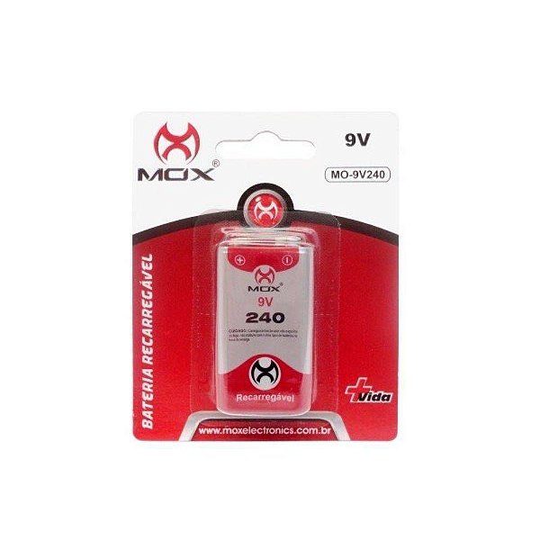 Bateria Recarregável MOX MO-9V 240mAh