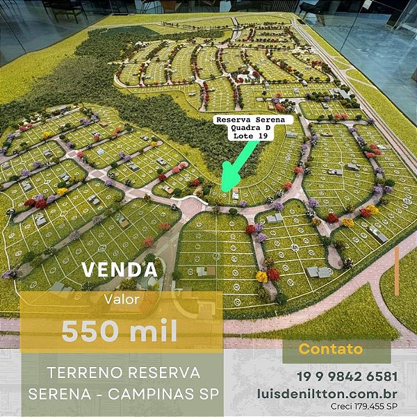 TERRENO À VENDA – RESERVA SERENA | CAMPINAS/SP