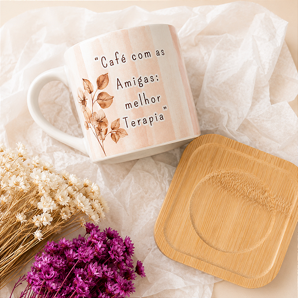 Kit Xícara Amizade personalize com Nome o pires