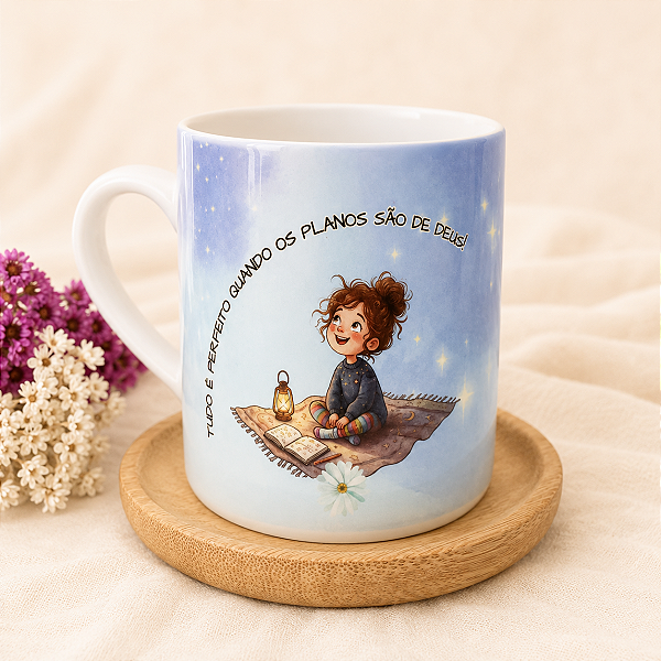 Caneca Mundo da Lua Imperial personalize com Nome o pires