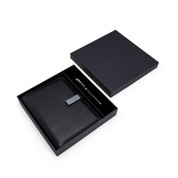 Kit Executivo Caderno fichário e Caneta personalize com o Nome