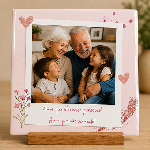 Azulejo Avós personalizado com Foto e Nome 15x15cm