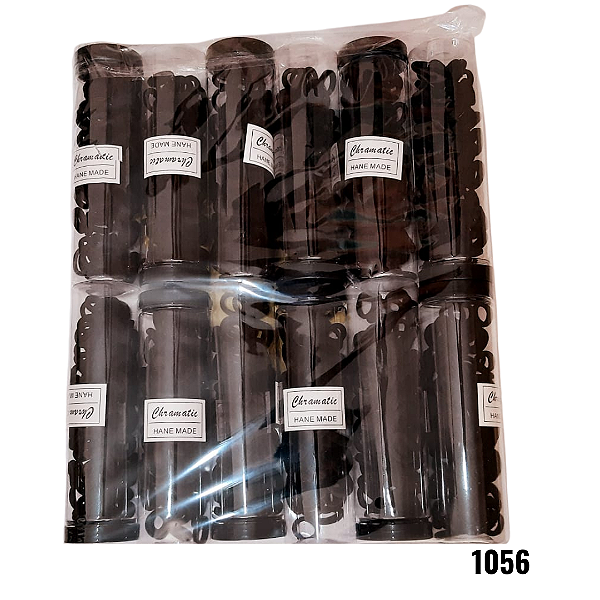 NE1056 - Tubão de elásticos de cabelo meia preto 100 pcs por kit / 2,5cm com atacado – Pacote com 12 unidades (Atacado)