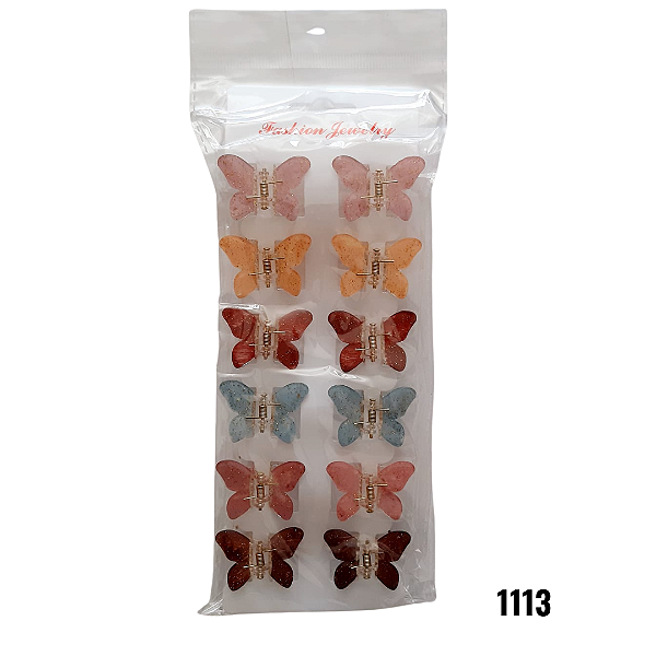 NE1113 - Presilha de cabelo 12 pcs por kit/ 3m atacado 1113 – Pacote com 12 unidades (Atacado)