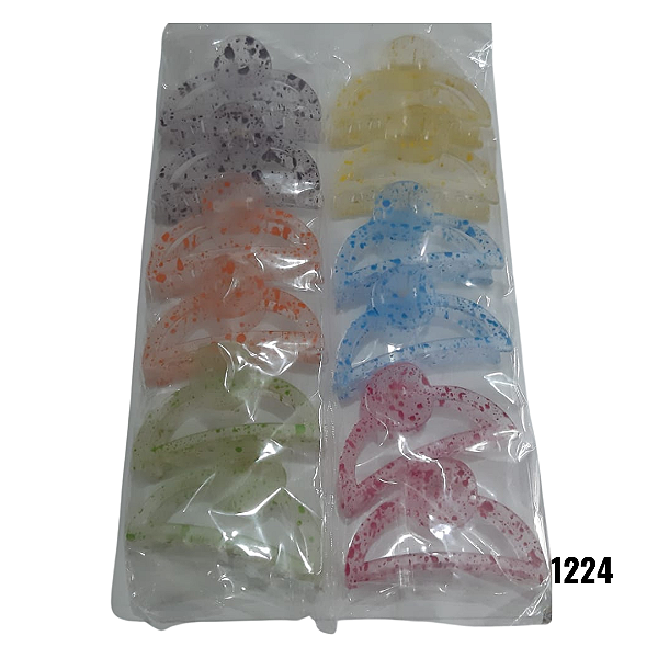 NE1124 - Presilha de cabelo 12 pcs por kit/ 3,5m atacado 1124 – Pacote com 12 unidades (Atacado)
