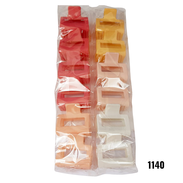 NE1140 - Presilha de cabelo 12 pcs por kit/ 4,5cm atacado 1140 – Pacote com 12 unidades (Atacado)