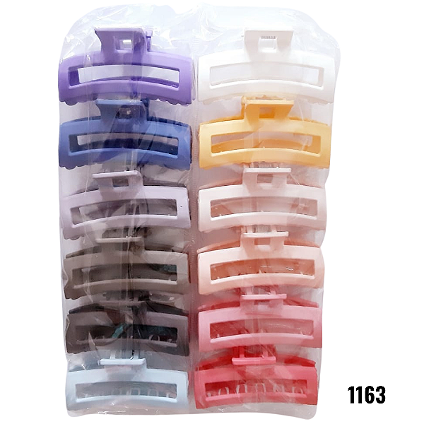 NE1163 - Presilha de cabelo 12 pcs por kit/ 7 cm atacado 1163 – Pacote com 12 unidades (Atacado)