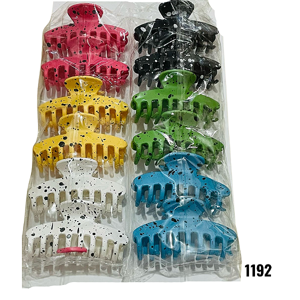 NE1192 - Presilha de cabelo 12 pc por kit/ 9,5cm atacado 1192 – Pacote com 12 unidades (Atacado)
