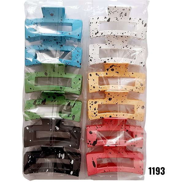 NE1193 - Presilha de cabelo 12 pc por kit/ 9 cm atacado 1193 – Pacote com 12 unidades (Atacado)