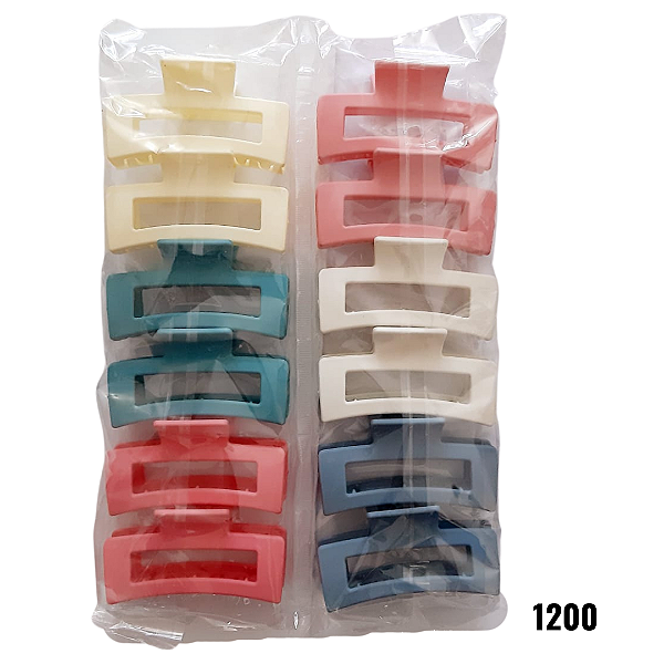 NE1200 - Presilha de cabelo 12 pc por kit/ 8,5 cm atacado 1200 – Pacote com 12 unidades (Atacado)