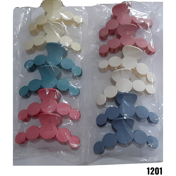 NE1201 - Presilha de cabelo 12 pc por kit/ 10 cm atacado 1201 – Pacote com 12 unidades (Atacado)