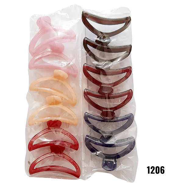 NE1206 - Piranha de cabelo 12 pc por kit/ 9 cm atacado 1206 – Pacote com 12 unidades (Atacado)