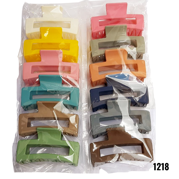 NE1218 - Presilha de cabelo 12 pc por kit/ 8,5 cm atacado 1218 – Pacote com 12 unidades (Atacado)