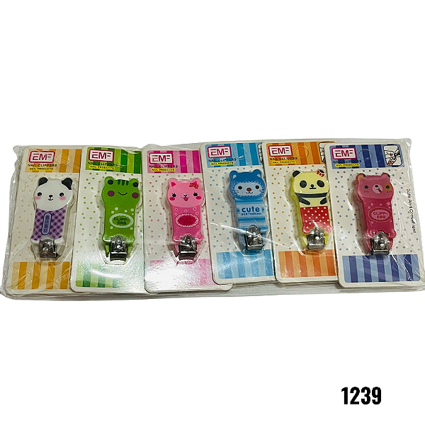 NE1239 - Cortador de unhas para crianças bichinhos () – Pacote com 12 unidades (Atacado)