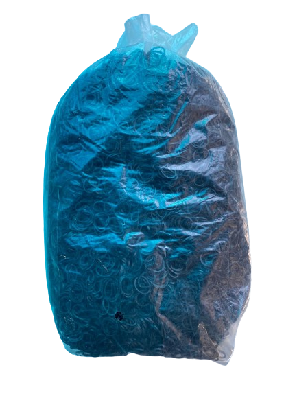 NE1291 - 1291 elastico de borracha liguinha preto - kg unidade – Pacote com 12 unidades (Atacado)
