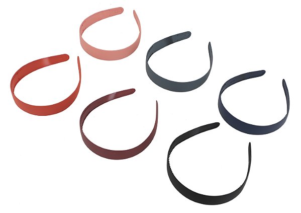 NE10298 - 10298 tiara de cabelo plástica 2.5cm – Pacote com 12 unidades (Atacado)