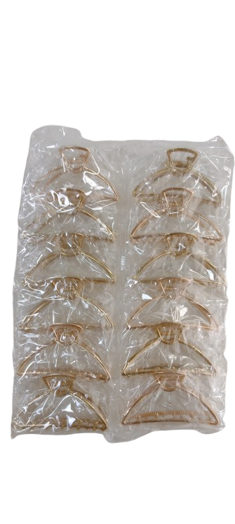 NE10191 - 10191 piranha de cabelo de liga + ferro, 9,5 * 5 cm – Pacote com 12 unidades (Atacado)