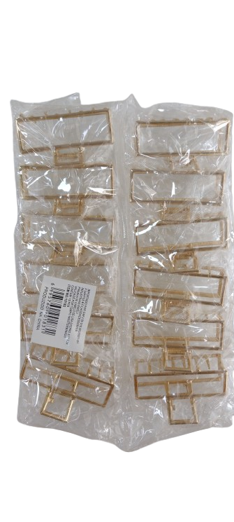 NE10183 - 10183 piranha de cabelo de liga + ferro, 6,7 * 3 cm – Pacote com 12 unidades (Atacado)