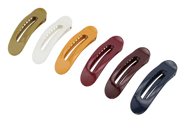 NE1263-P - 1263 fivela plástica pra cabelo, 10 cm, plastica – Pacote com 12 unidades (Atacado)