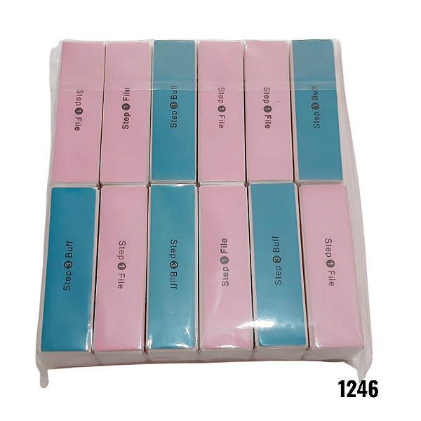 NE1246 - 1246 bloco quatro faces p\ unhas – Pacote com 12 unidades (Atacado)