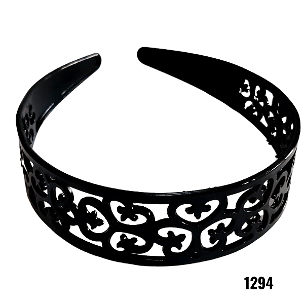 NE1294 - 1294 tiara plastica para cabelo – Pacote com 12 unidades (Atacado)