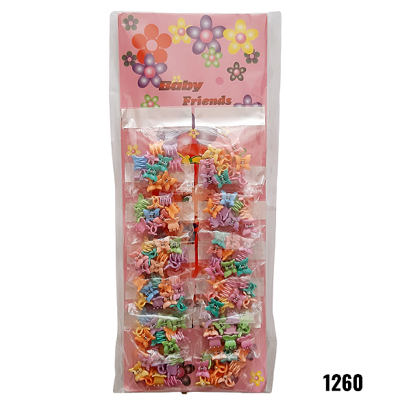 NE1258 - 1258 mini piranha colorida – Pacote com 12 unidades (Atacado)