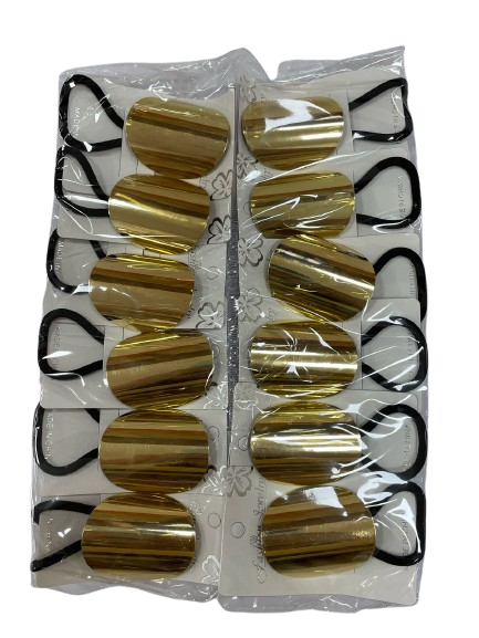 NERH-009 - Rh-009 elastico tipo laço metal gold – Pacote com 12 unidades (Atacado)