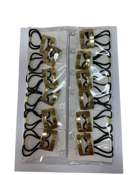 NERH-004 - Rh-004 elastico tipo laço metal gold – Pacote com 12 unidades (Atacado)
