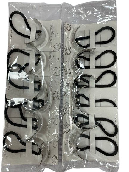 NERH-002 - Rh-002 elastico tipo laço metal silver – Pacote com 12 unidades (Atacado)