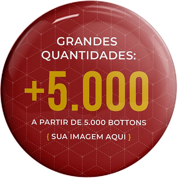 Bottons Personalizados de 4,5 cm mais de 5.000 unidades
