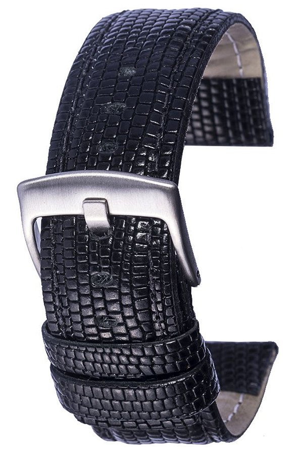 PULSEIRA DE COURO LIZARD PRETO COD. 1002