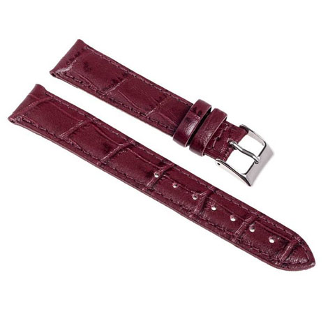 PULSEIRA DE COURO CROCO VINHO COD. 94