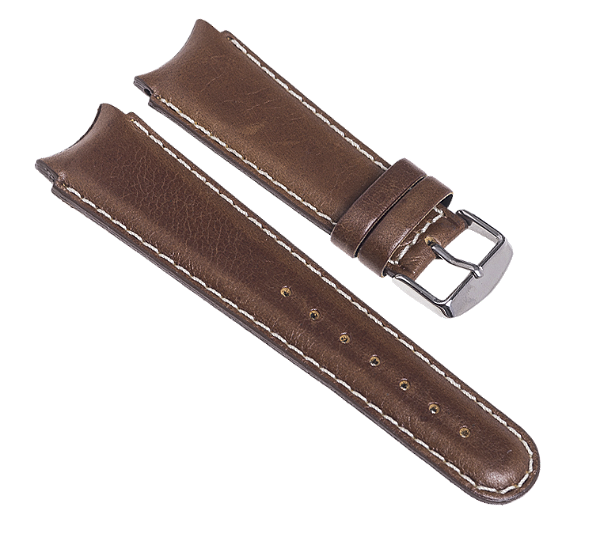 PULSEIRA DE COURO TERMINAL REDONDO HAVANA COD. 45