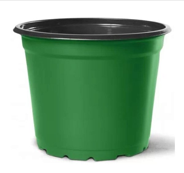Pote Vaso de Plástico Flexível tipo Holambra NP 15 Nutriplan cor VERDE/PRETO